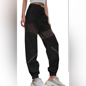Women’s High-Waisted Mesh Joggers